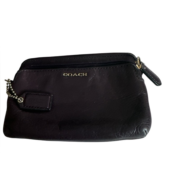 Coach Purple leather coin purse - Picture 1 of 3
